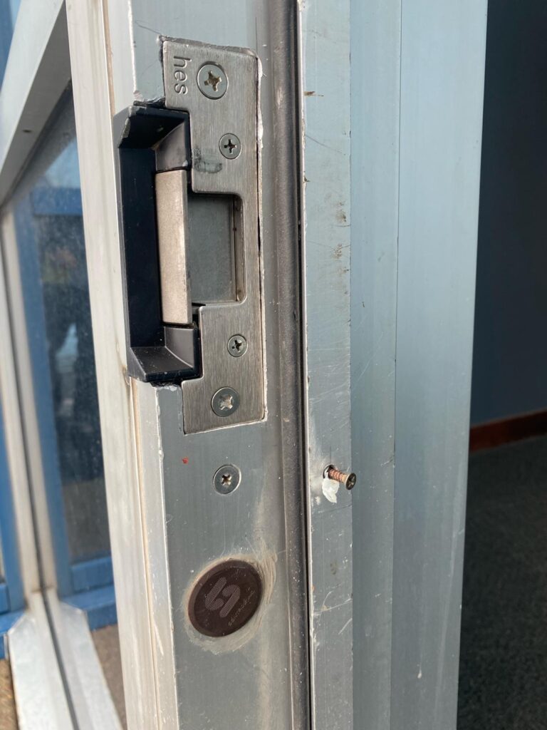 Electric strike installation by reliable locksmith (2)