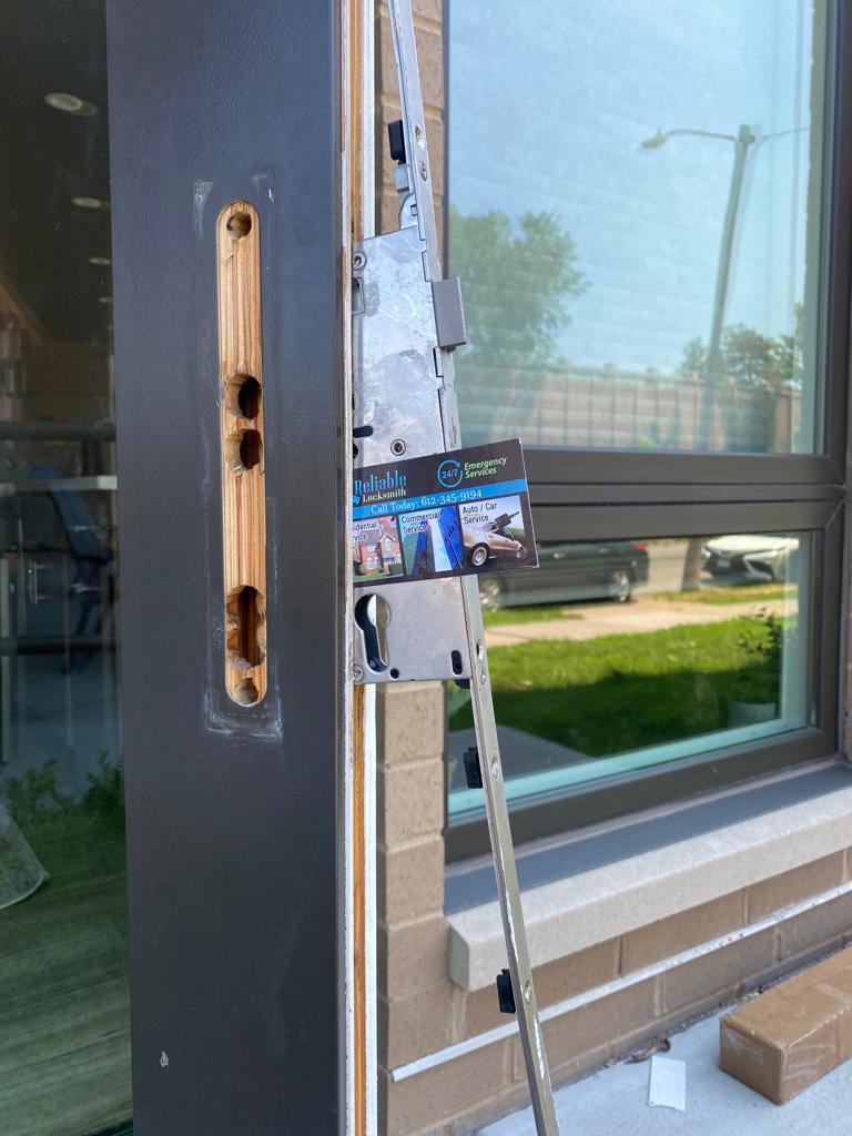 Commercial lock installed Reliable locksmith Shoreview MN